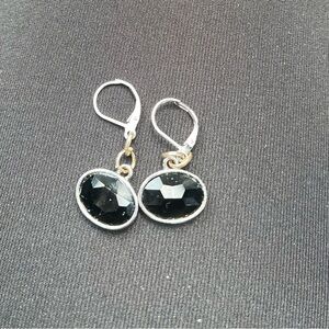 Black dangling earrings